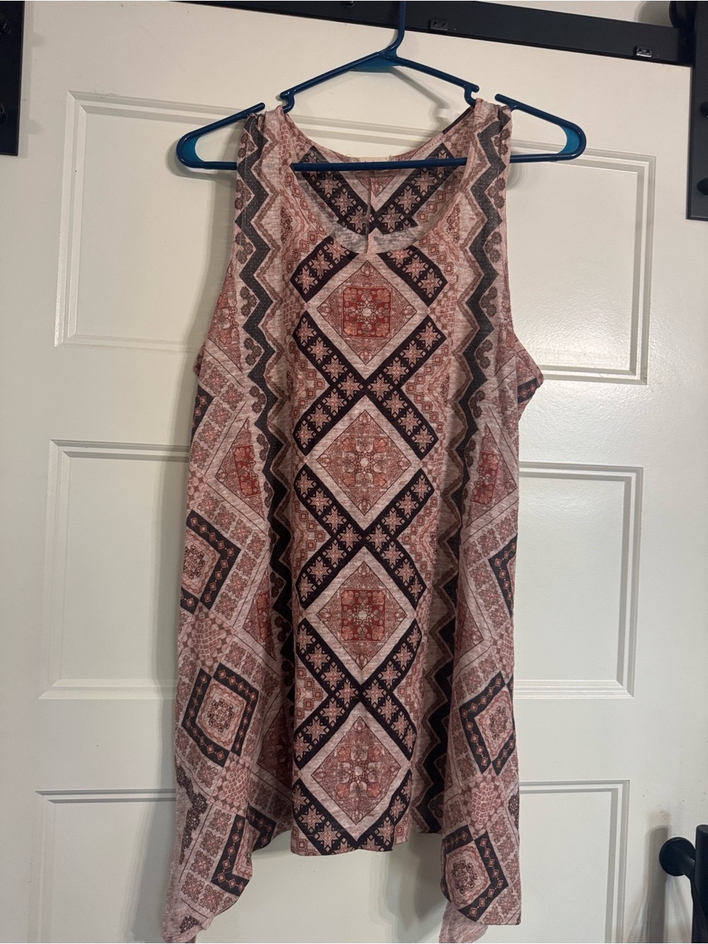 Altar'd State Pink and Black Geometric Tank